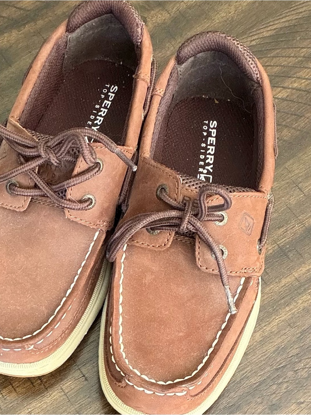 Sperry Kids Brown Leather Boat Shoes - Classic Lace-Up